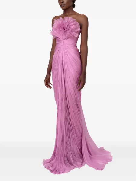 Rochie maxi Iris Serban de costum roz