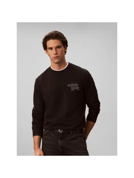 Calvin Klein Jeans Mikina / biela čierna