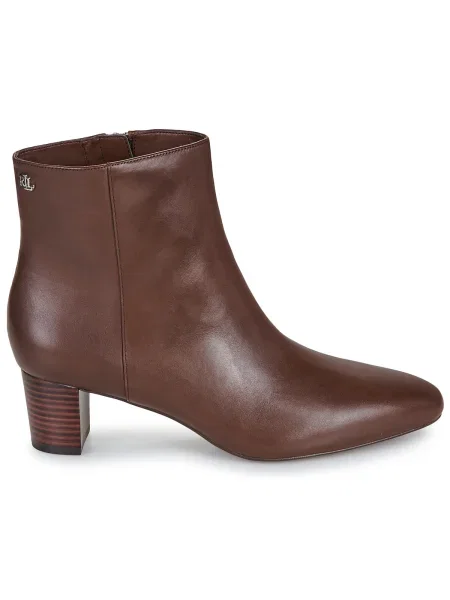Členkové topánky Lauren Ralph Lauren hnedá