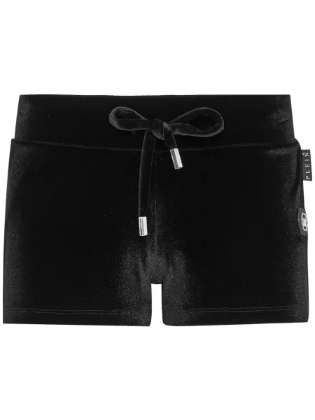Pantaloni scurți Philipp Plein de catifea cu imagine negru