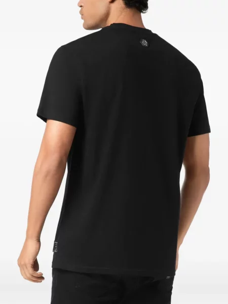 Tricou Philipp Plein cu imagine cu decolteu rotund negru