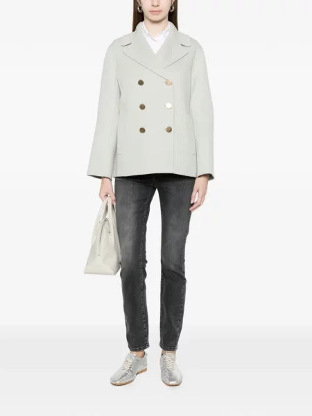 Палто 's Max Mara двуредно зелено