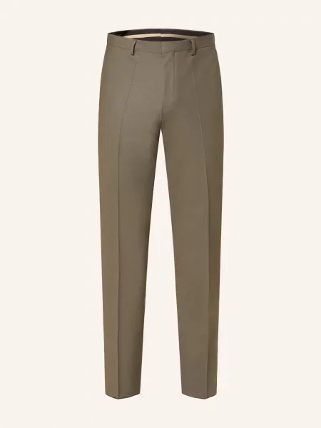 Hugo Oblekové Kalhoty Hesten Extra Slim Fit open green zelené
