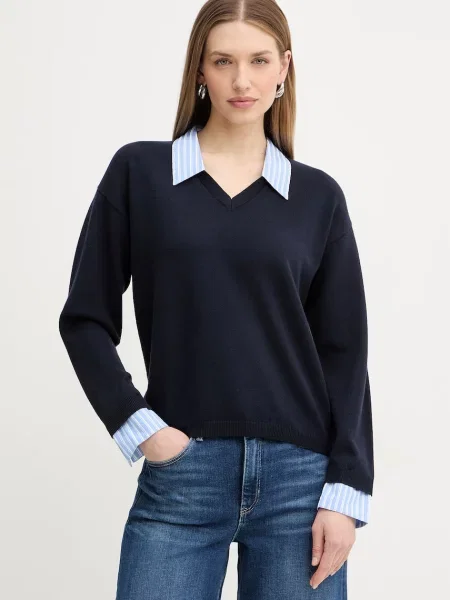 Morgan Pulover bleumarin / albastru deschis alb