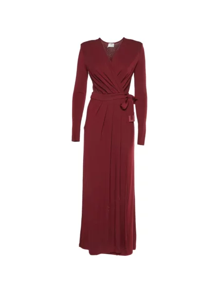 Rochie maxi Elisabetta Franchi plic roșu