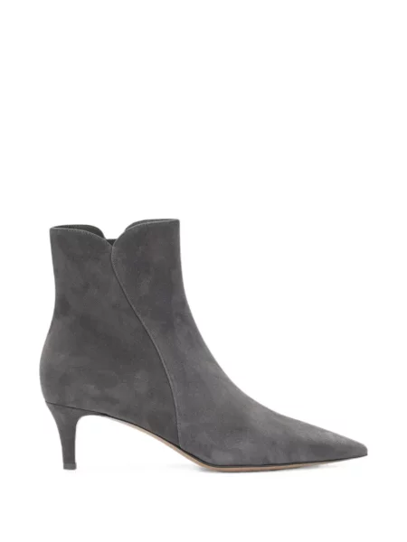 Botine Gianvito Rossi din piele de căprioară gri