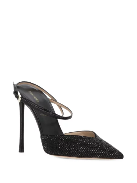 Pantofi cu toc Tom Ford slingback negru