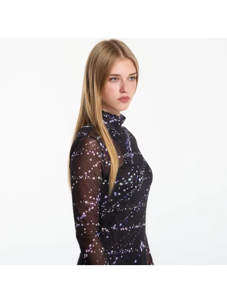 Мрежеста дънкова рокля Karl Lagerfeld Jeans
