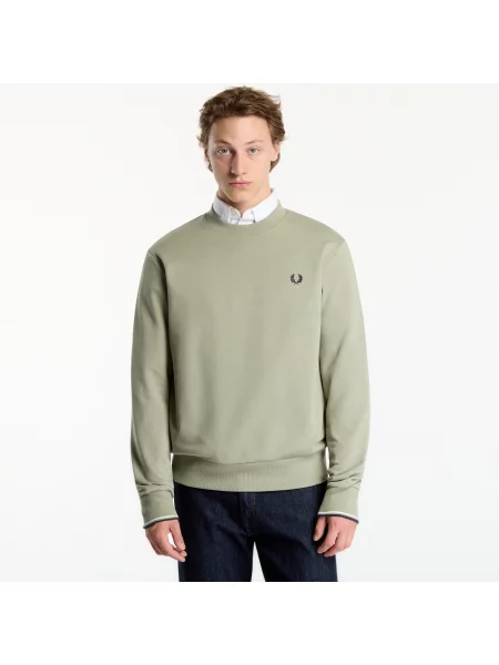 Hanorac crewneck Fred Perry cu decolteu rotund