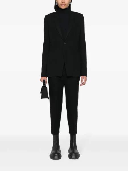 Vienakrūtis švarkas Rick Owens juoda