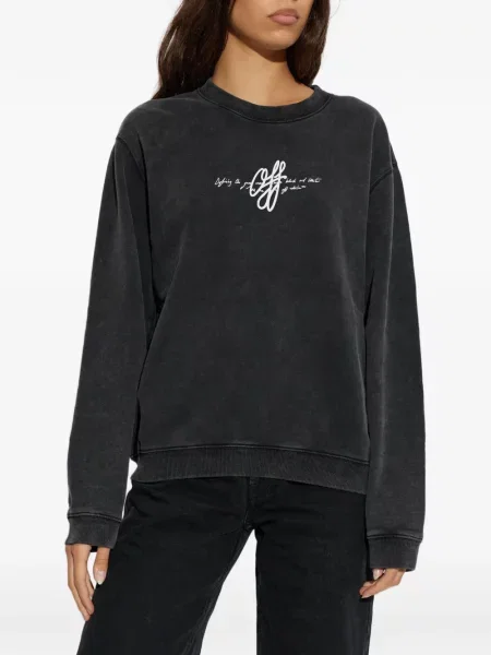 Hanorac Off-white cu imagine alb