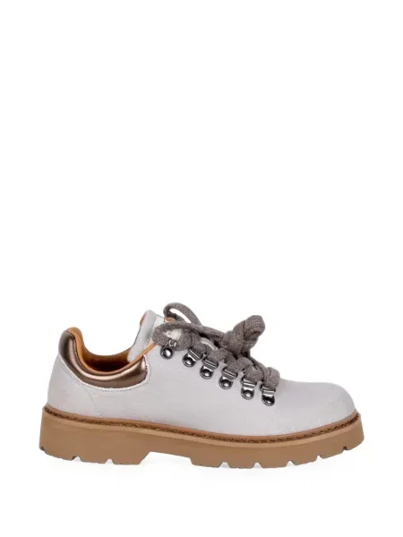 Sneakerși Stokton din dantelă gri