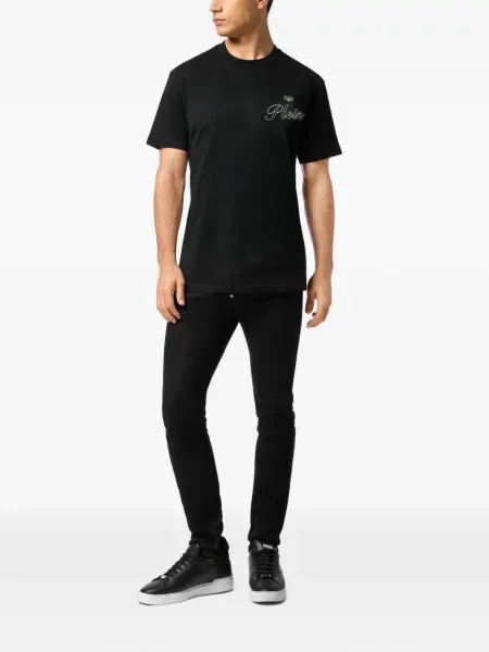 Tricou Philipp Plein din jerseu negru