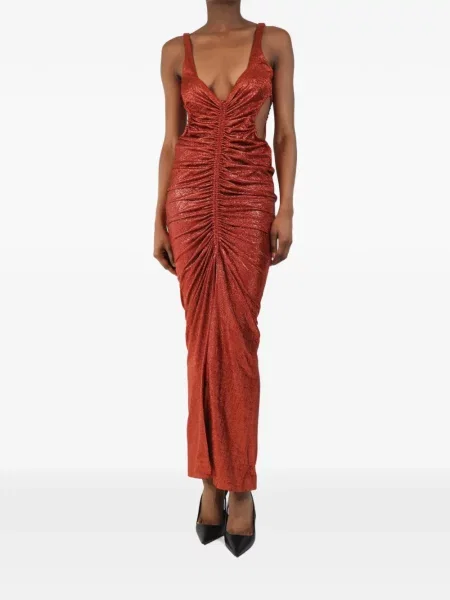 Rochie Galvan London cu volane roșu