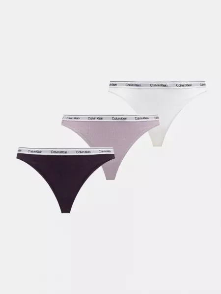 Прашки Calvin Klein Underwear 3 броя лилаво виолетово
