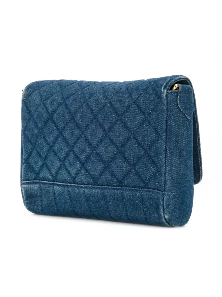 Prošívaná kabelka Chanel Pre-owned modrá