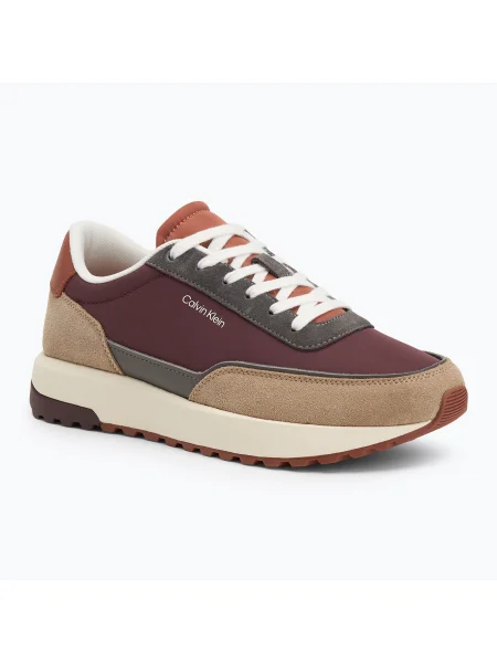 Calvin Klein férfi cipő Alacsony Top Lace Up Repreve Mix Silver Mink/Vineyard Wine. Méret: 42 EU szürke