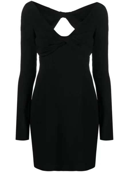 Rochie maxi Blumarine cu decolteu în V lungă negru