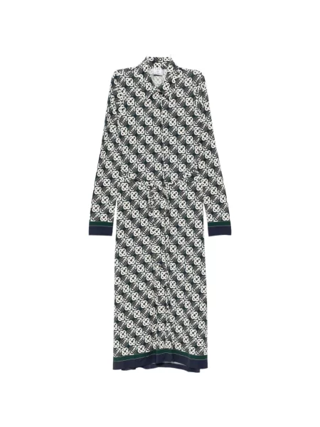 Lung rochie midi Casablanca cu imagine alb