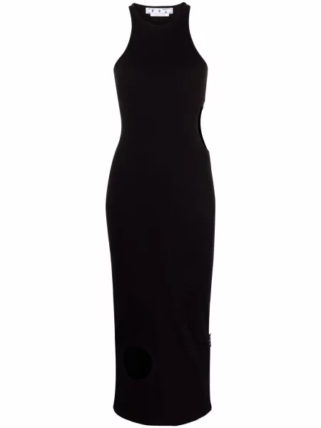 Rochie midi Off-white până la genunchi de costum