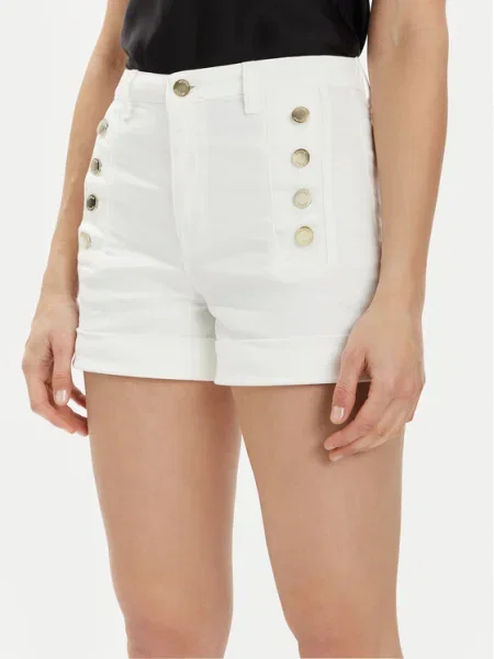 ViCOLO Pantaloni scurți de blugi alb