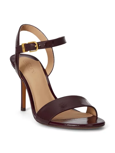 Kožené sandále Lauren Ralph Lauren Gwen červená