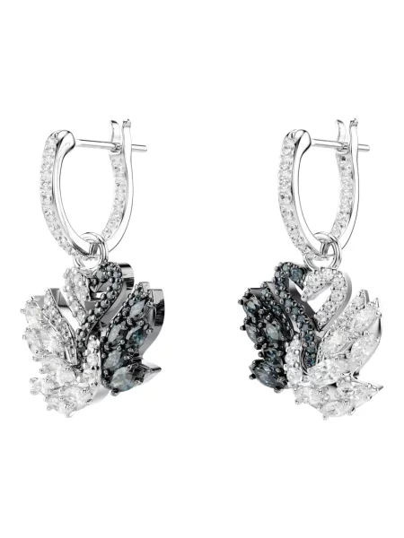 Kolczyki Swarovski szare
