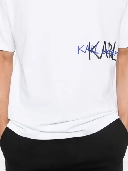 Tricou Karl Lagerfeld cu imagine alb