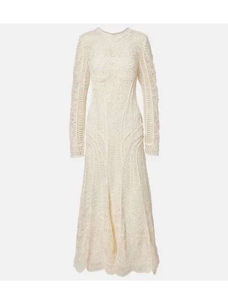 Rochie maxi Simkhai cu broderie de costum alb