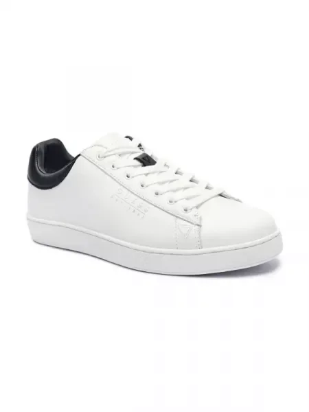 Guess De piele sneakers NOLA alb