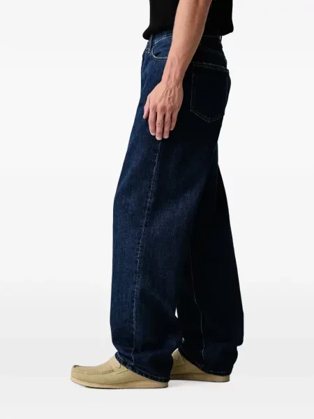 Τζιν με φαρδύ μπατζάκι Carhartt Wip με αυτόγραφο μπλε