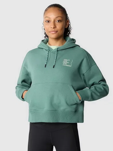 Худі The North Face Outdoor Graphic бавовна/поліестер зелений