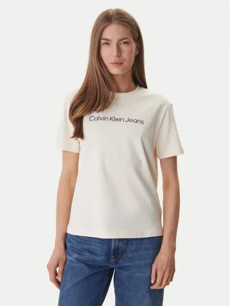 Calvin Klein Jeans Póló Ekru