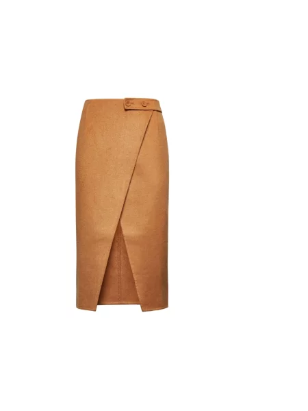 Spódnica Silvian Heach wełniana brązowa