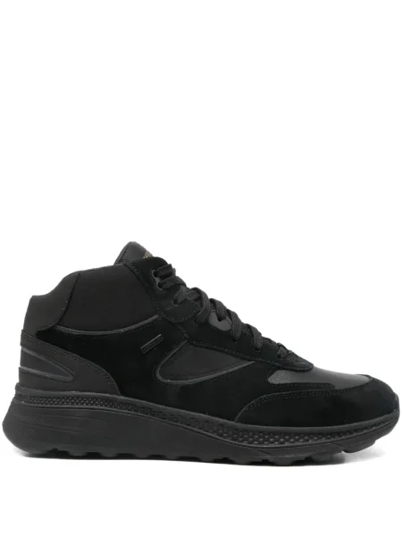 Sneakerși Geox cu șireturi din dantelă negru