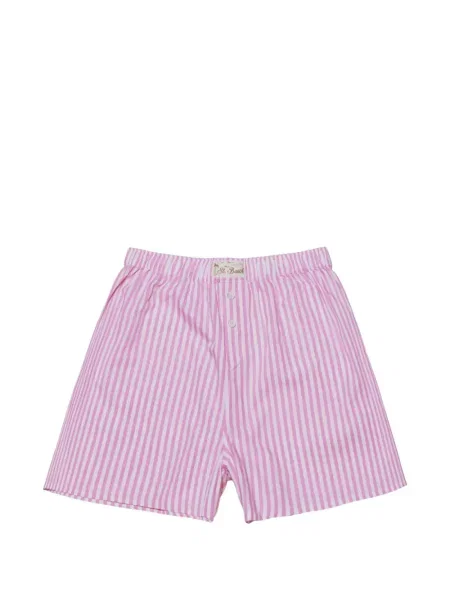 Pantaloni scurți Mc2 Saint Barth cu dungi roz