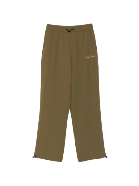 Pantaloni Sergio Tacchini alergare cu autograf verde