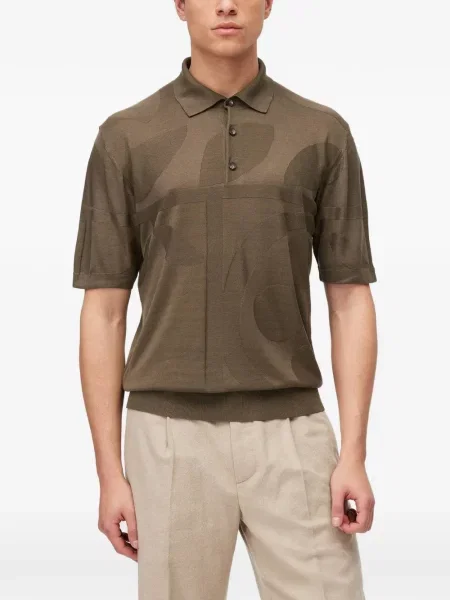 Tricou polo Retori de mătase maro