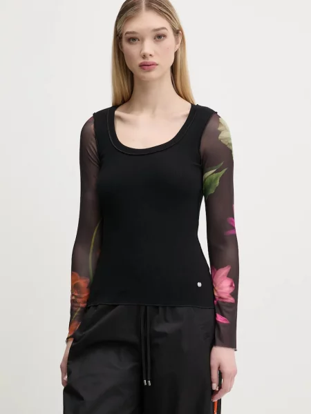 Tricou mânecă lungă Desigual negru