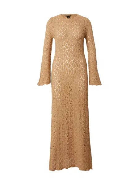 Monki Rochie tricotat închis bej