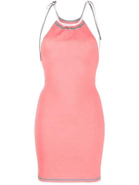 Rochie Fendi tricotate cu gât halter de costum roz
