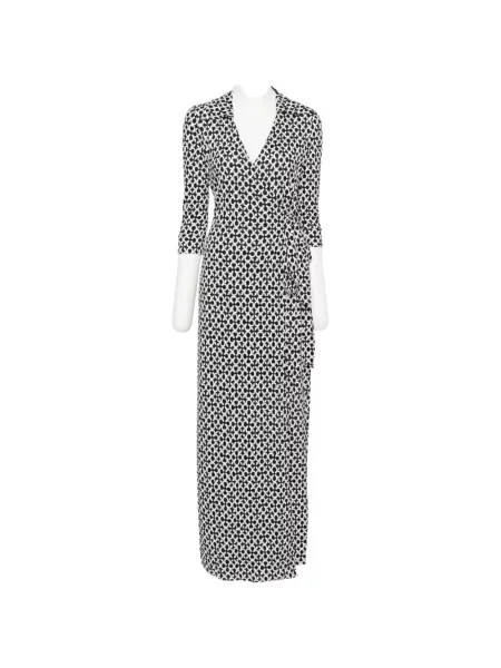 Rochie maxi Dvf Diane Von Furstenberg cu imagine plic negru
