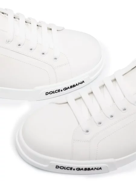 Sneakersy Dolce And Gabbana skórzane białe