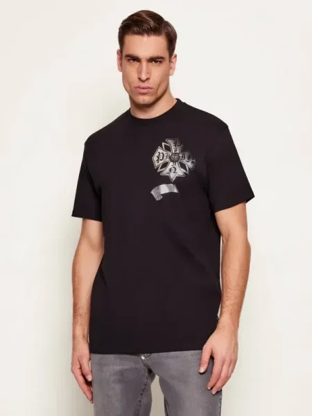 Philipp Plein Tricou Destroyed Crest negru
