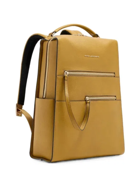 Rucsac Piquadro din piele galben