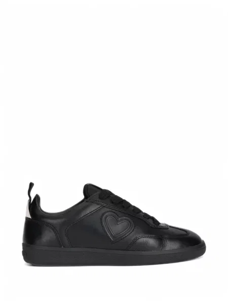 Sneakerși Love Moschino cu motiv cu inimi negru