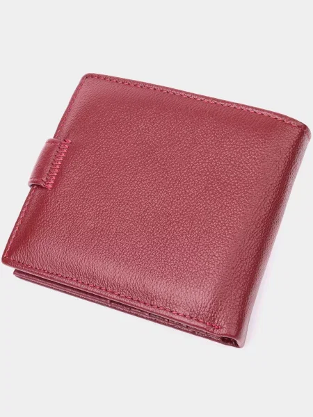 Кожаный кошелек St Leather Accessories бордовый