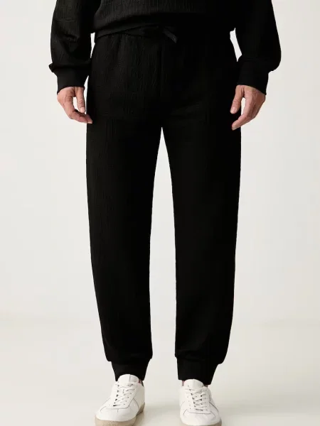 Armani Exchange pantaloni de trening pentru bărbați negru