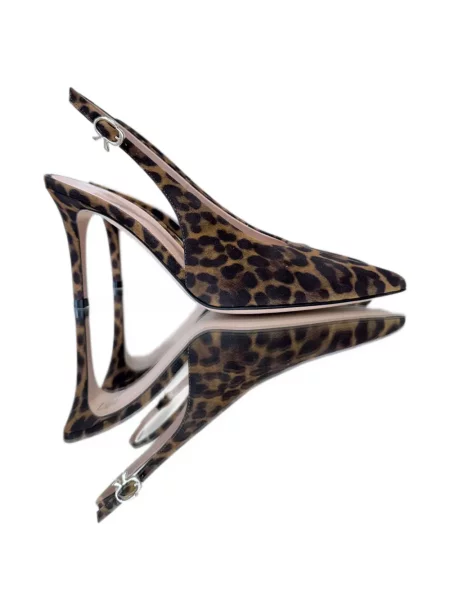 Pantofi cu toc Gianvito Rossi cu imagine cu model leopard maro