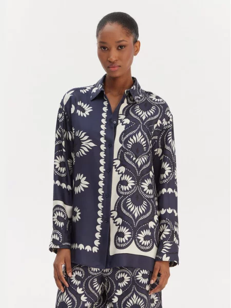 Weekend Max Mara Srajca Lastra Mornarsko modra